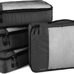 Organisateur de Voyage, Lot de 4, Noir